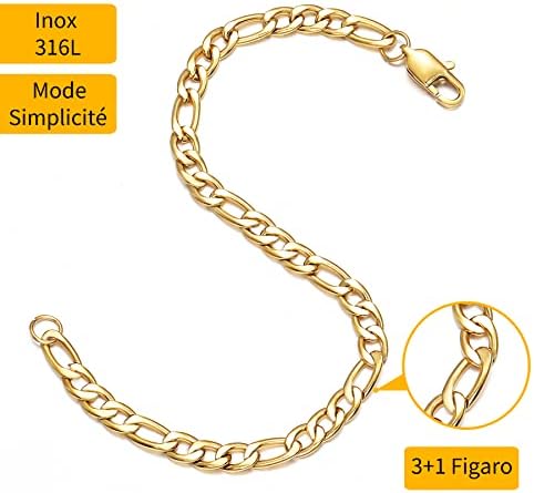 Vue 5 de Bracelets Gourmette Homme Argentor