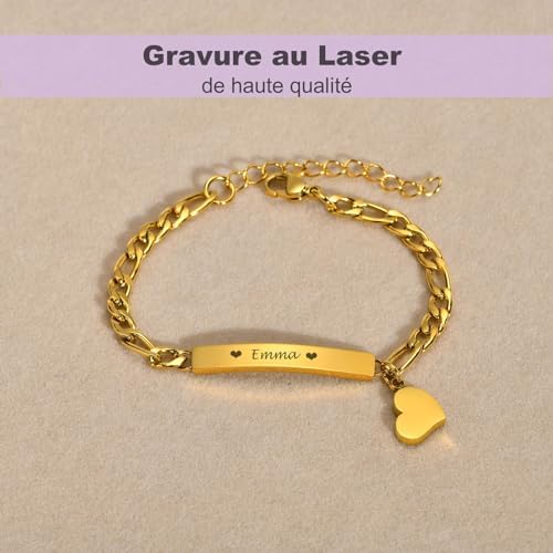 Vue 4 de Bracelet Femme Personnalise Chaine