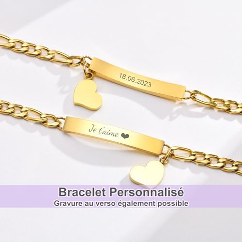 Vue 5 de Bracelet Femme Personnalise Chaine