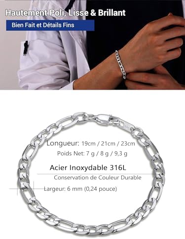 Vue 5 de Gourmette Homme Chaine Bracelet