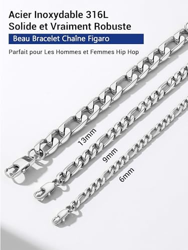 Vue 6 de Gourmette Homme Chaine Bracelet