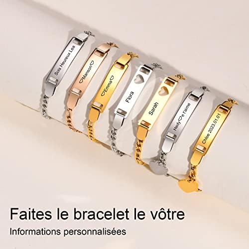 Vue 4 de Bracelet Personnalises Prenom Fille