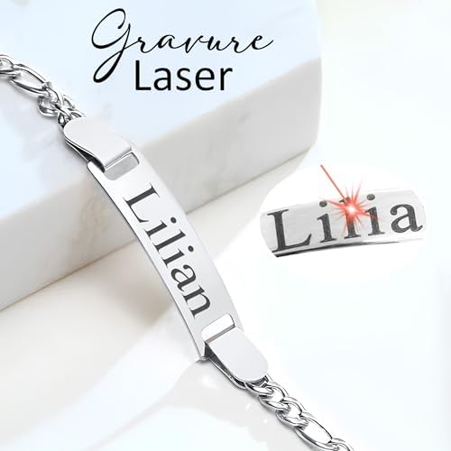 Vue 4 de Gourmette Enfant Personnalisable Bracelet