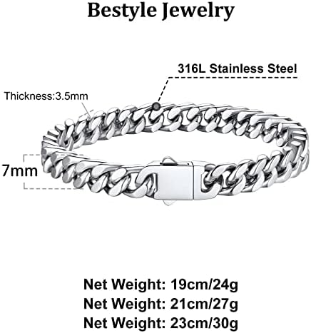 Vue 3 de Bracelet Homme Chaine