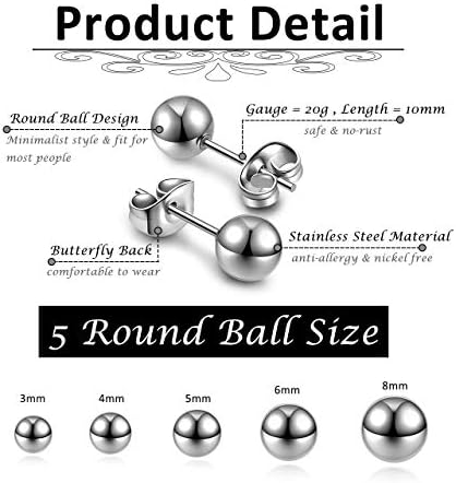 Vue 3 de Pcs Clous Boucle d'Oreilles