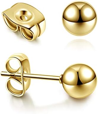 Vue 4 de Pcs Clous Boucle d'Oreilles