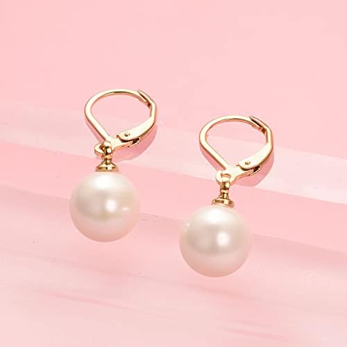 Vue 5 de Boucle Oreille Pendante Perle