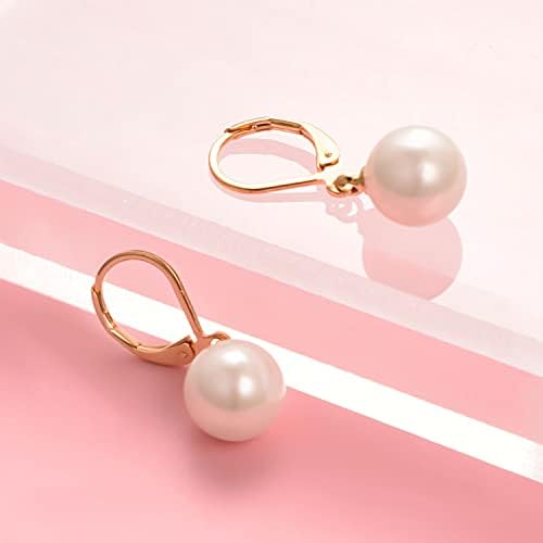 Vue 6 de Boucle Oreille Pendante Perle