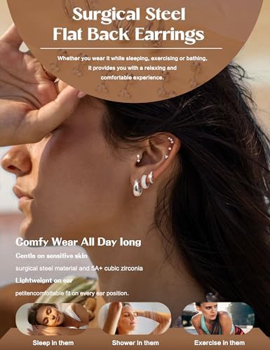 Vue 6 de Pairs Boucles d'Oreilles Femme