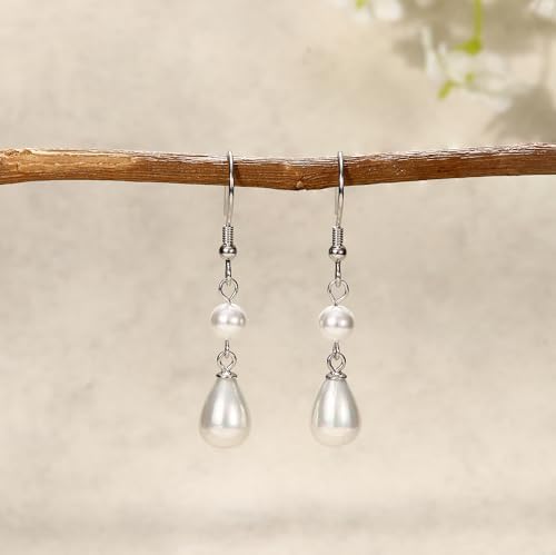 Vue 6 de Boucles d'Oreilles Perles Pendante