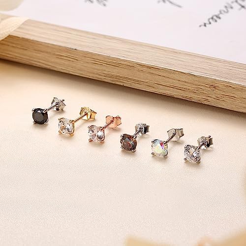 Vue 7 de Cz Boucles d'Oreilles Argent