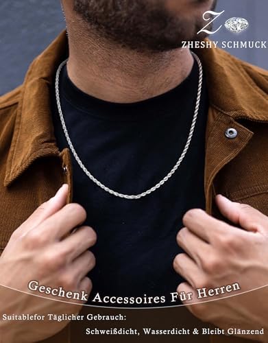 Vue 3 de Chaine Acier Inoxydable Collier