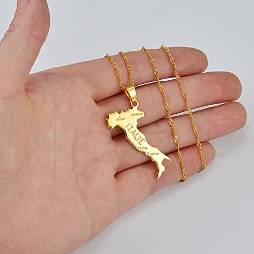 Vue 4 de Italie Carte Pendentif Colliers