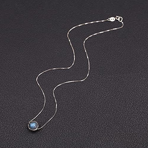 Vue 4 de Collier Argent Pendentif Pierre