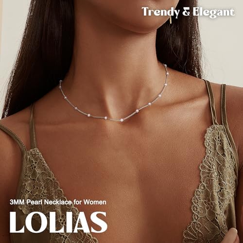 Vue 3 de Collier Perle Femme Collier