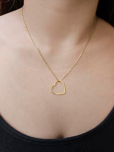 Vue 3 de Collier Femme Coeur Plaque