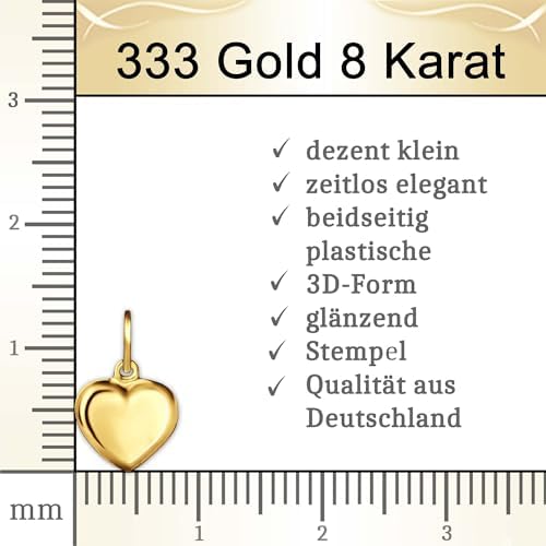 Vue 3 de Pendentif Petit Cur En