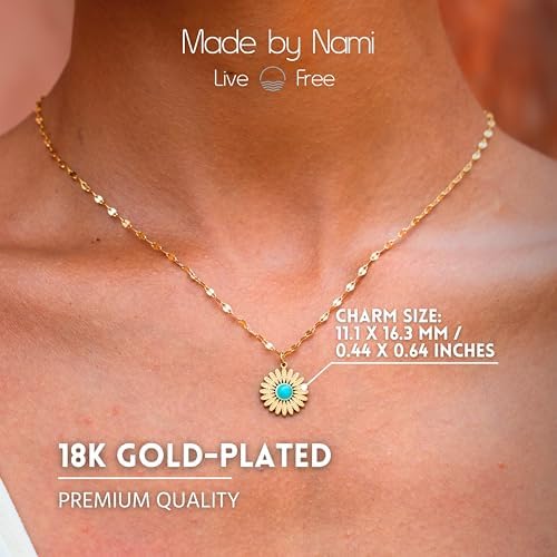 Vue 2 de Collier Tournesol Pour Femme