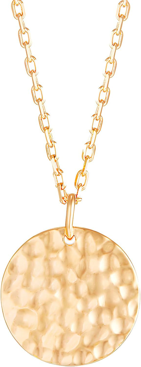 Collier Femme Disque Martele