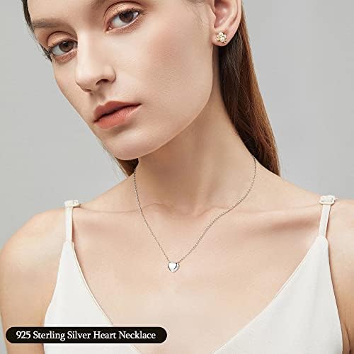 Vue 3 de Collier Coeur En Argent
