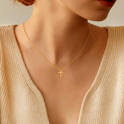 Vue 4 de Collier Croix Femme Chretienne