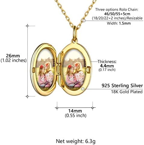 Vue 6 de Collier Medaillon Femme En