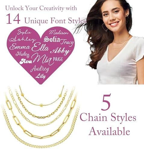 Vue 2 de Collier Prenom Personnalise Exquis