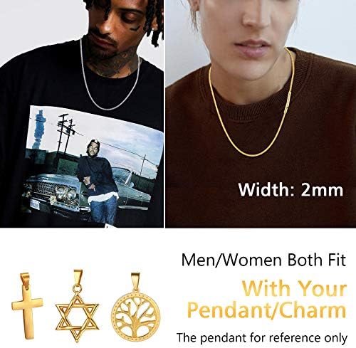 Vue 2 de Collier Chaine Serpent Acier