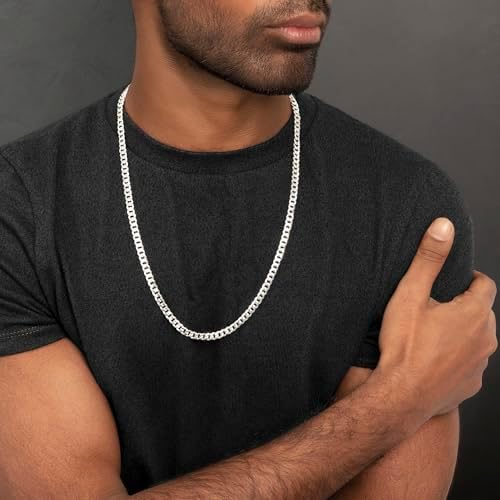 Vue 2 de Collier Chaine Cubaine Pour