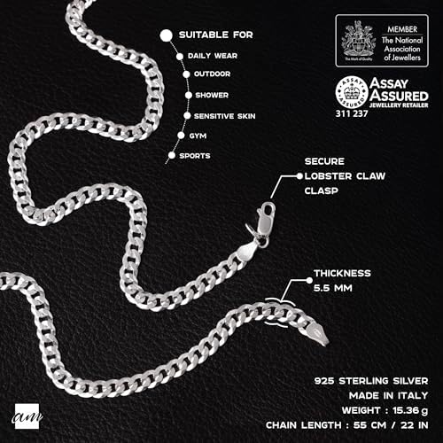 Vue 5 de Collier Chaine Cubaine Pour