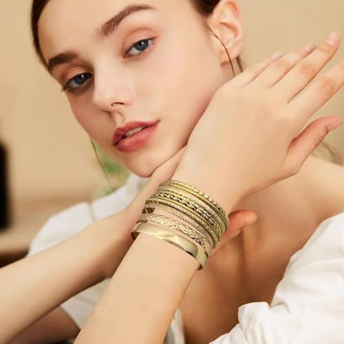 Vue 4 de Pieces Bracelet Indien Empilable