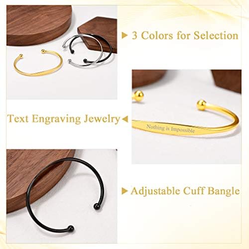 Vue 3 de Personnalise Prenom Bracelet Jonc