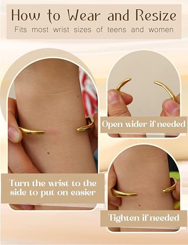 Vue 5 de Bracelet Jonc Femme Acier