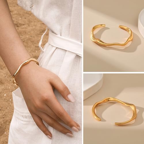 Vue 4 de Bracelet Plaque Or Carats