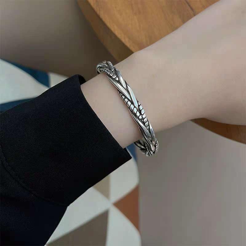 Vue 5 de Cuff Bracelet Argent Or