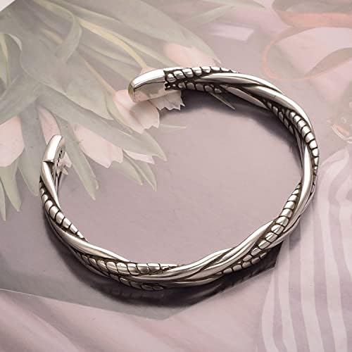 Vue 6 de Cuff Bracelet Argent Or