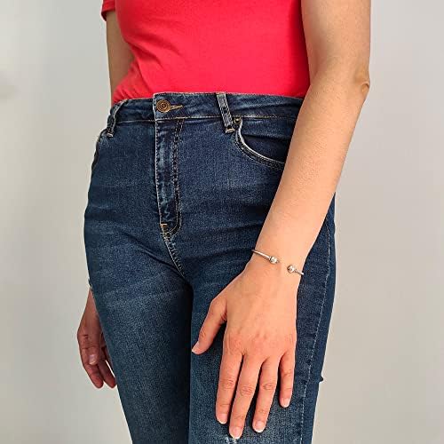 Vue 3 de Bracelet Jonc Argent Femme