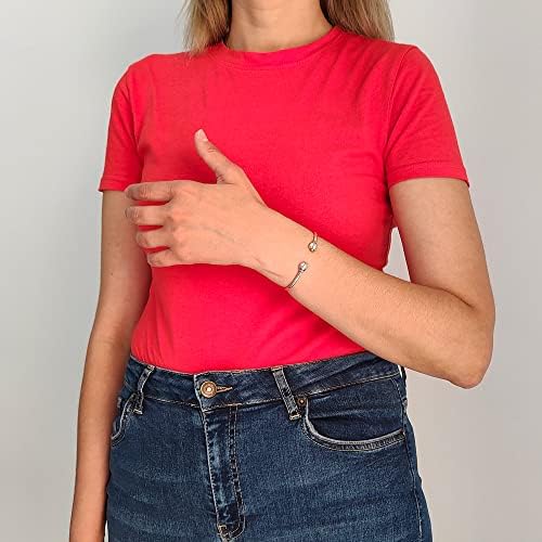 Vue 4 de Bracelet Jonc Argent Femme