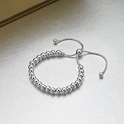 Vue 2 de Bracelet Boule En Argent