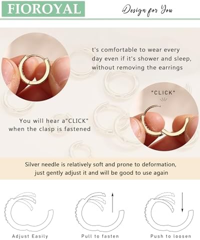 Vue 5 de Paires Piercing Oreille Argent