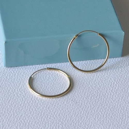 Vue 5 de Boucles d'Oreilles Plaque Or