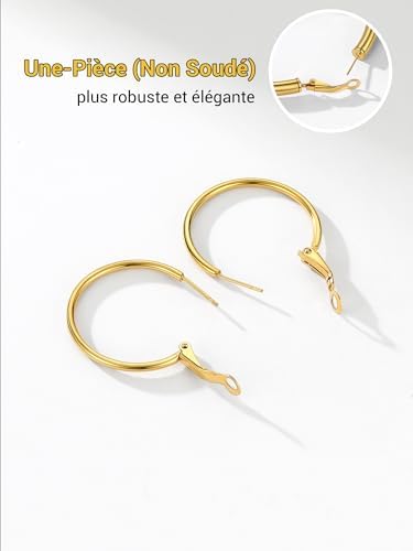 Vue 5 de Creoles Femme En Acier