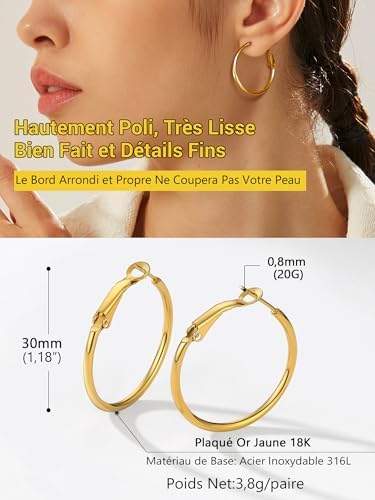 Vue 6 de Creoles Femme En Acier