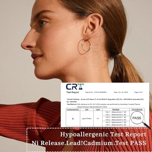 Vue 3 de Creoles En Argent Hypoallergeniques