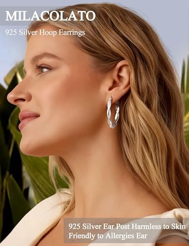 Vue 3 de Boucles d'Oreilles Femme Argent