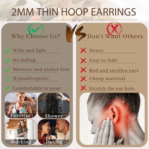 Vue 5 de Creoles En Argent Hypoallergeniques