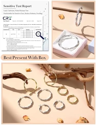 Vue 6 de Boucles d'Oreilles Femme Argent