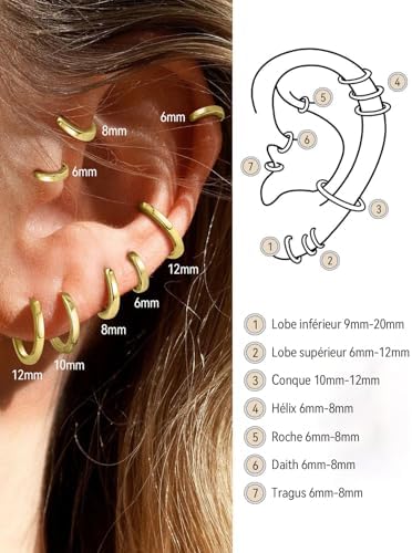 Vue 3 de Boucles d'Oreilles Creoles