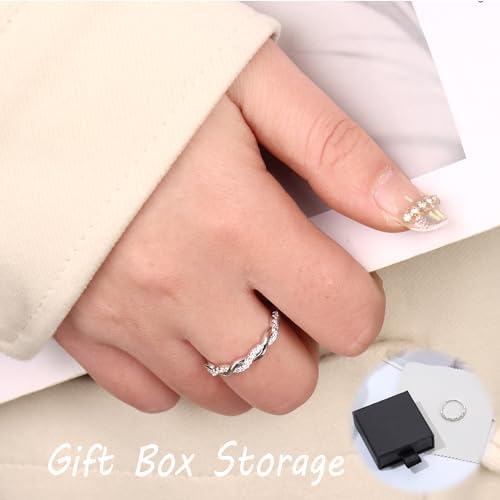 Vue 4 de Bague Argent Corde Tordue