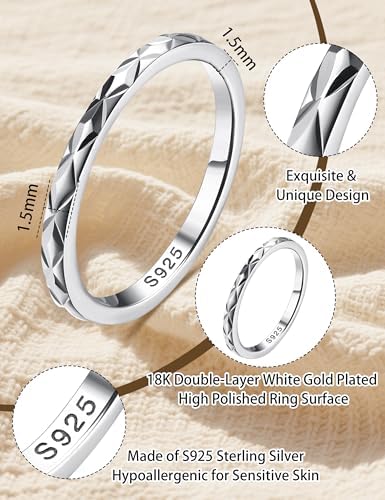 Vue 5 de Bague Argent Pour Femme
